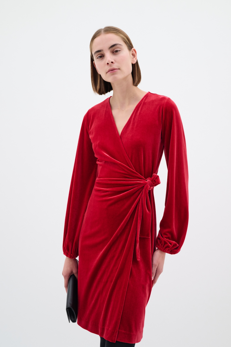 Goriel wrap dress - True red