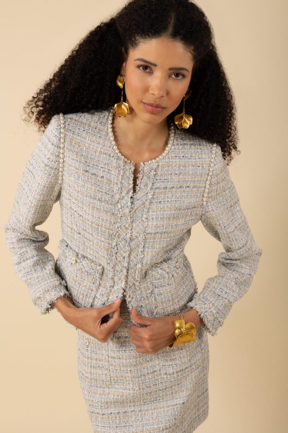 Zaylee tweed jacket - Blue