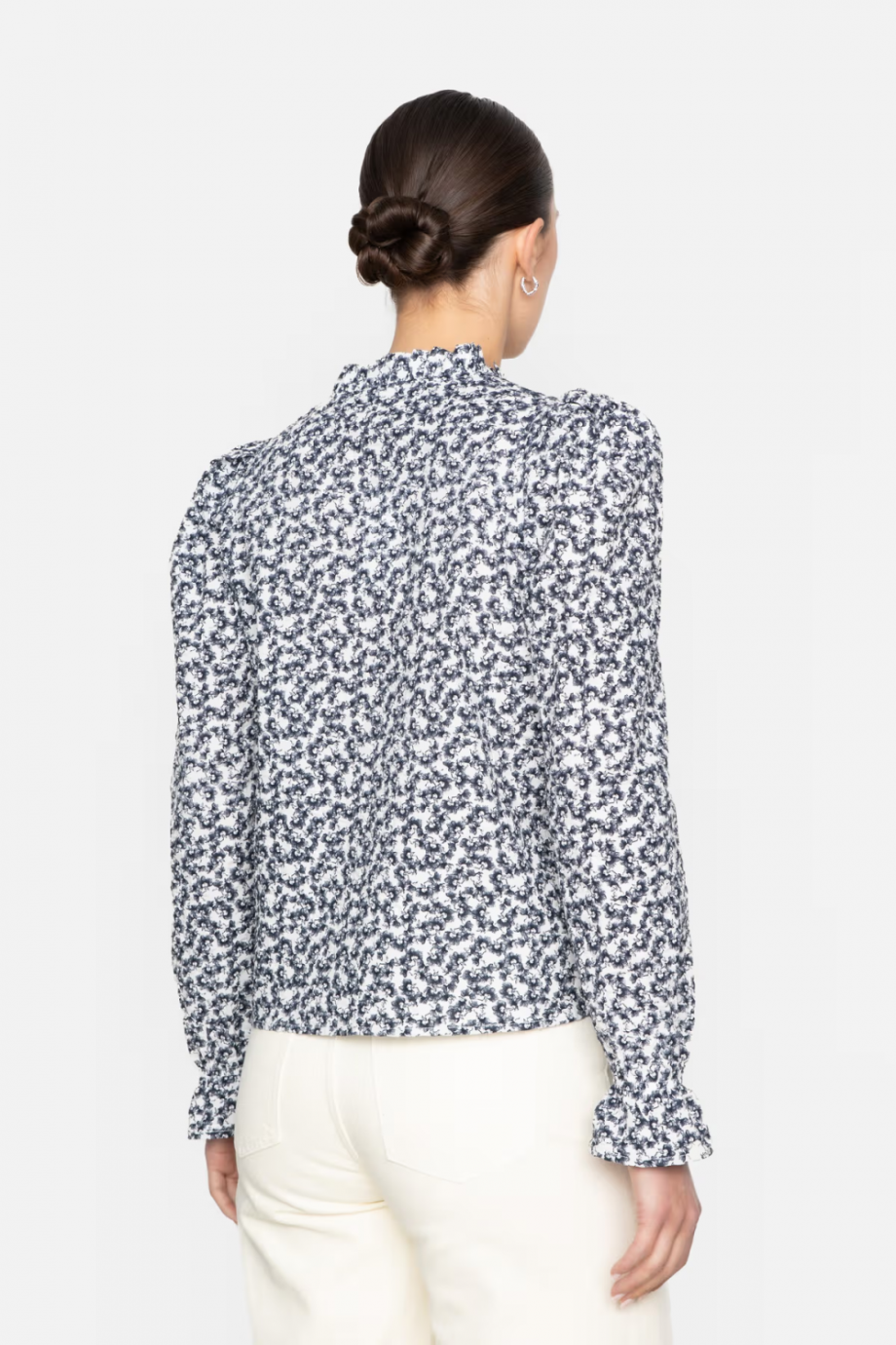 Jenny blouse - Navy rosehip print