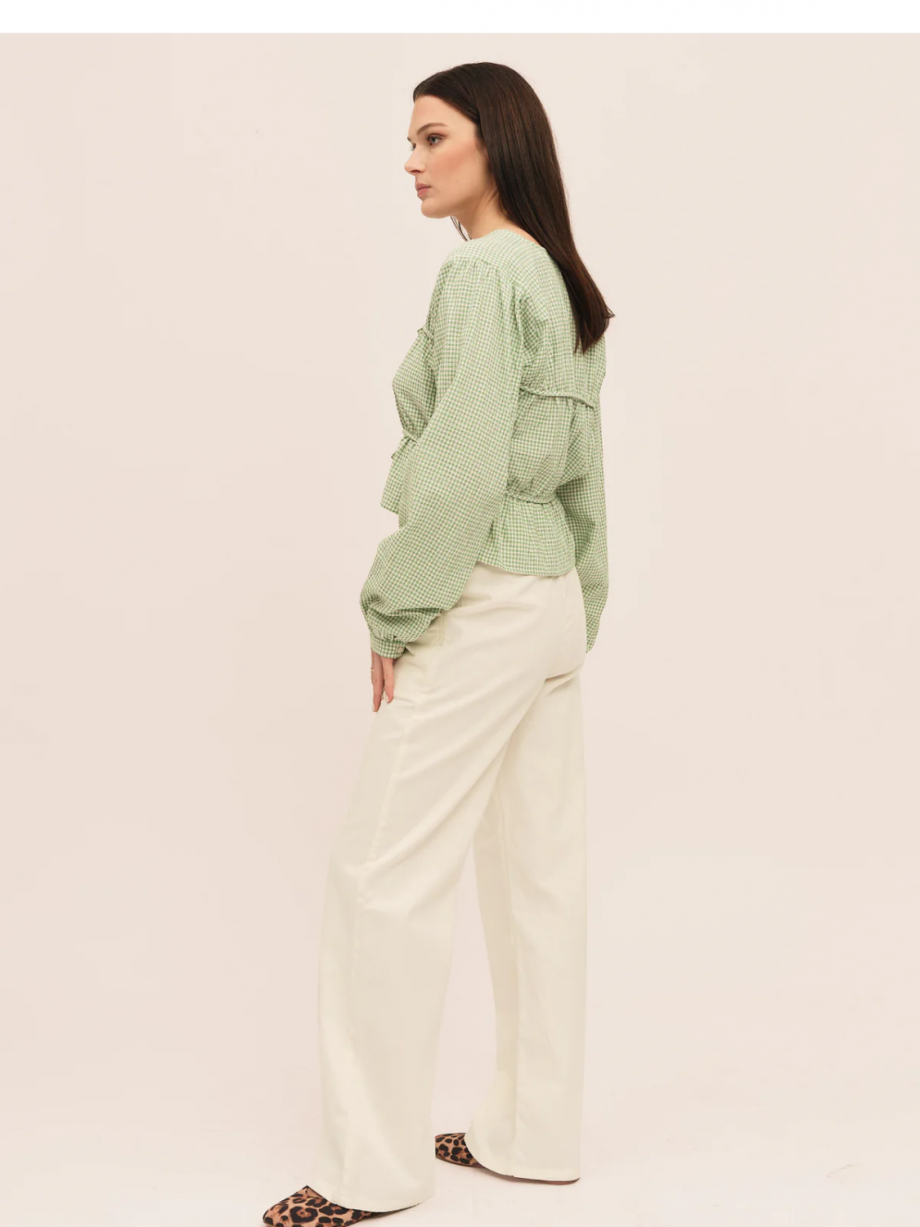 Indiana string blouse - Green/White