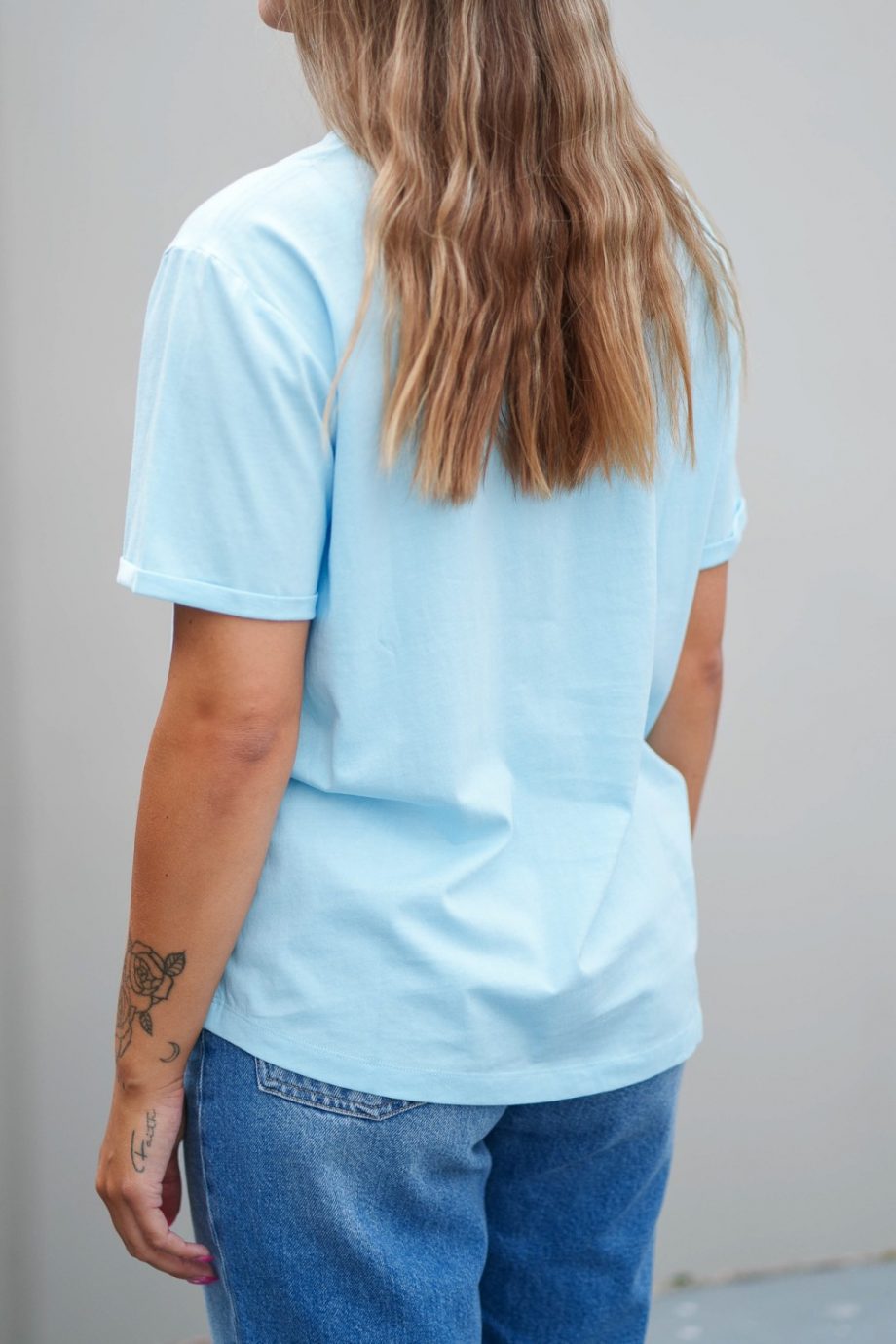 Linn logo tee - Crystal blue