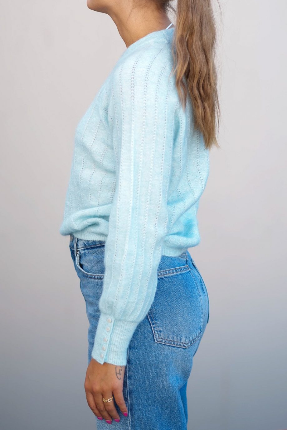 Amalie pullover - Crystal blue