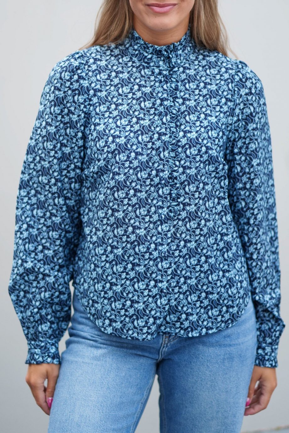 Astrid shirt - Cry blue flower