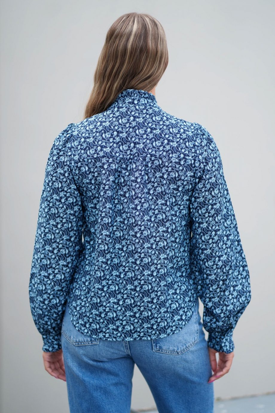 Astrid shirt - Cry blue flower